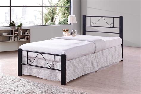 Buy Black Metal Platform Bed Frame Twin Size, Headboards and Footboard ...