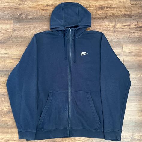 Vintage navy blue Nike zip up hoodie Size XXL 30... - Depop