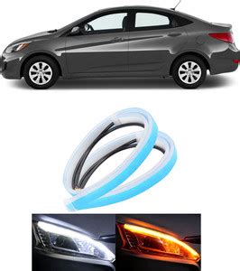 JazzBros White & Amber LED Daytime Running Lights Headlamp Indicator ...