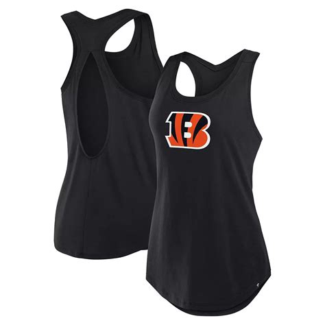 Women's Fanatics Black Cincinnati Bengals Iron Fan Tank Top