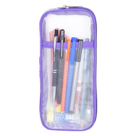 AQBAH Grid Mesh Pencil Pouch for Girls & Boys, Multi-Purpose Cosmetic ...