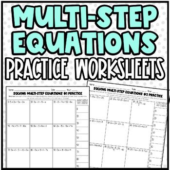 Image result for Multi-Step Equations Practice