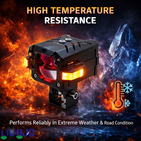 LIU HJG 3 Lens Fog Light with Indicator Waterproof 60W Each (120W Tota