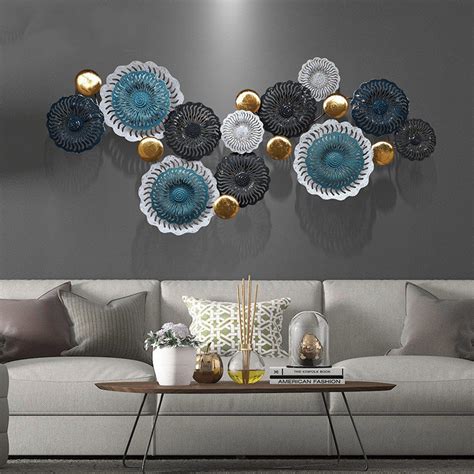 Modern Metal Decor Large Metal Discs Wall Accent Above Bed - Etsy