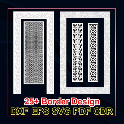 Buy 20 CNC Border, Cnc Files, Panel Dxf SVG CDR, Laser Cut Files, Cnc ...