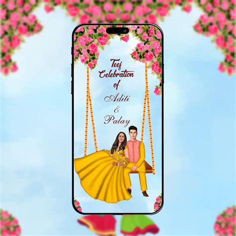 Teej Party Invitation Video | Festive Charm | AI-1194 – Invitoai