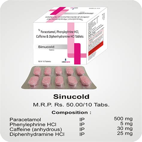 Sinucold Tablets Medibyte A Division of Dr. Kumars Pharmaceuticals
