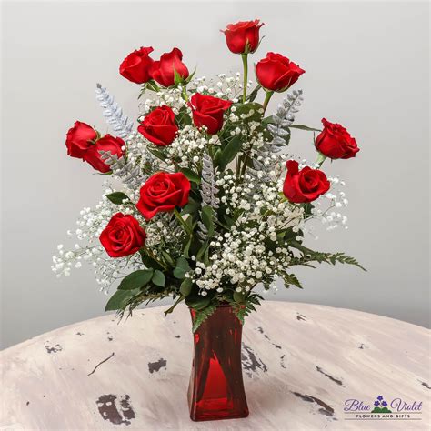 Dozen Red Roses Blue Violet Flower and Gifts - Atco, NJ | Local Florist ...