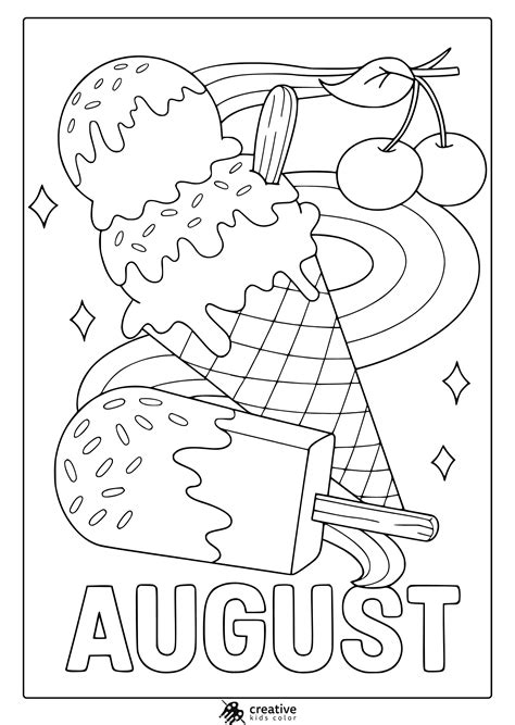 Cute Coloring Pages For Kids August [2025]
