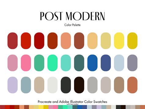 Post Modern Procreate Color Palette Ai Graphic by Arborie · Creative ...