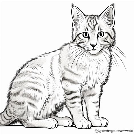 Tabby Cat Coloring Pages - Free & Printable!
