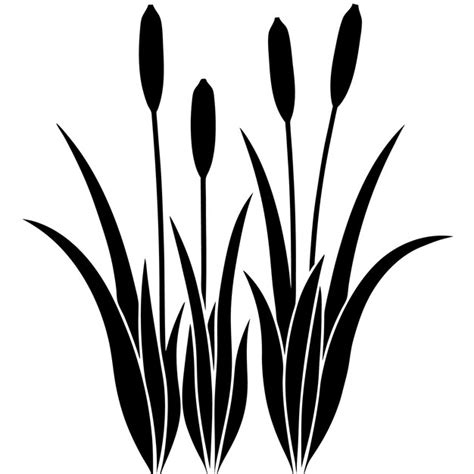 The clump of flower grass vector art isolated on a white background ...