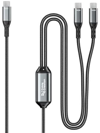 CableCreation USB C Cable 2-in-1, Long 4ft USBC to Dual USB-C, Usb c ...