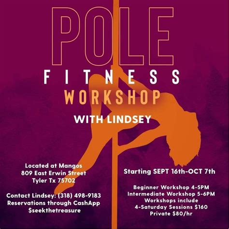Introduction Pole Fitness Workshop at Mangos with Lindsey , Downtown ...