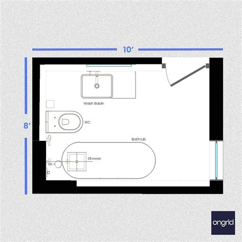 10' x 8' Modern Functional Toilet - Retro Fusion – Ongrid Design