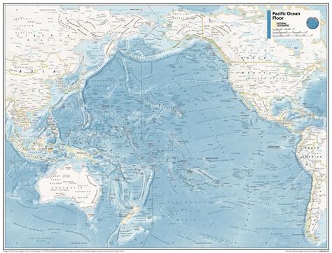 Pacific Ocean Floor Atlas of the World, 11th Edition, National Geograp