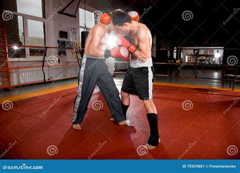Two Men Boxing Stock Image 的图像结果