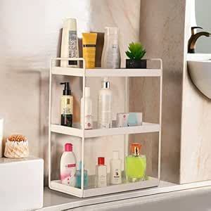 Kuber Industries 3-Tier Rust-Resistant Bathroom Organiser Stand | Space ...