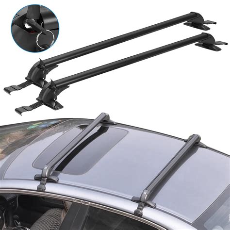 Universal Roof Rack Crossbars, 43" Aluminum Crossbars with Anti-Theft Lock Adjustable Window ...