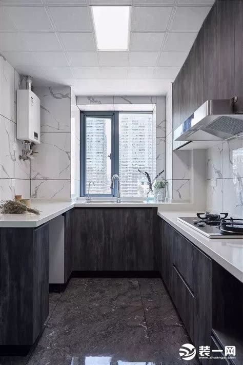 2019现代法式风格家庭厨房大理石橱柜台面设计图片_别墅设计图