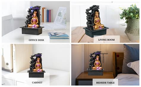 CHRONIKLE Golden Brown Polyresin Tabletop Lord Shiv 4 Step Indoor Water ...