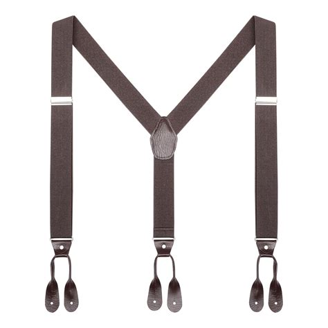 Buy AWAYTR Mens Button End Dress Suspenders - Adjustable Elastic Y ...