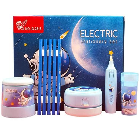 VR Creatives Electric Stationery Set-Kawaii Stationery Set, Automatic ...