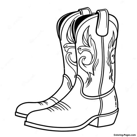 Cowboy Boots Coloring Pages