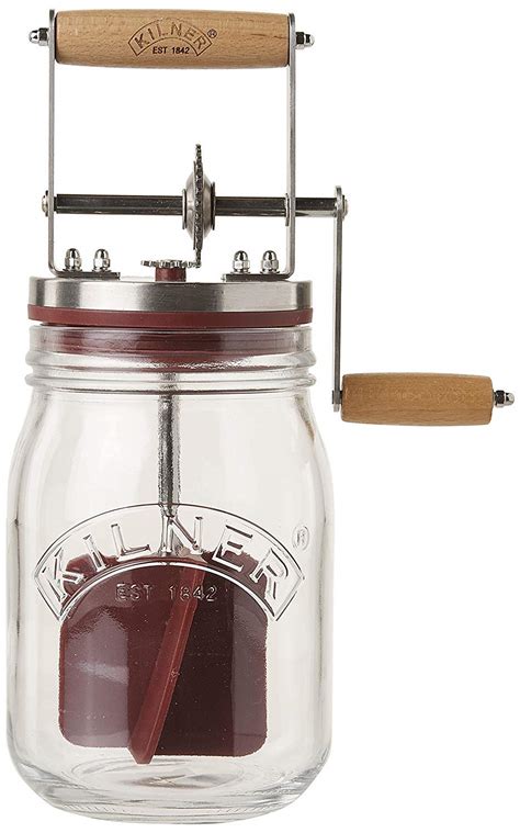 Buy Kilner EST1842 Borosilicate Glass Butter Chruner with Acacia Wooden ...