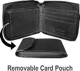 Buy K London Real Leather RFID and NFC Blocking Zip Up Mens Wallet ...