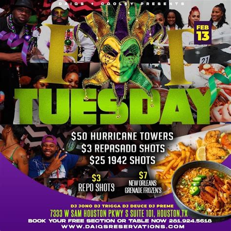 Fat Tuesday At Daiq’s , Daiq's, Alief, 13 February 2024 | AllEvents