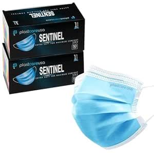 100 ASTM Level 1 Earloop Face Masks (2 Boxes of 50) (Blue) : Amazon.in ...