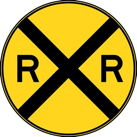 Railroad crossing signs are _____-shaped circular rectangular octagonal ...