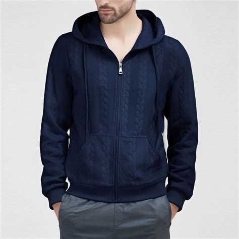 Goodtrade8 Mens Big and Tall Jackets Drawstring Winter Outwear Zip Up ...