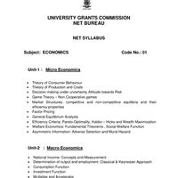 Syllabus: UGC NET Economics (Paper - II) - Crash Course for UGC NET ...