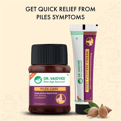Dr. Vaidya's Piles Care Capsules (30 Capsules per Pack) + Pilocare ...