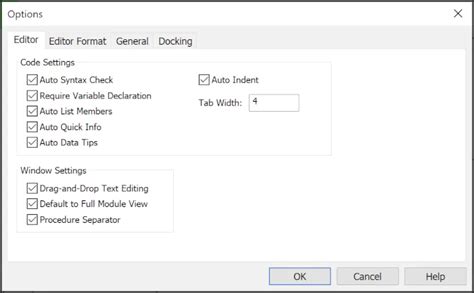 VBA Editor in Excel 的图像结果