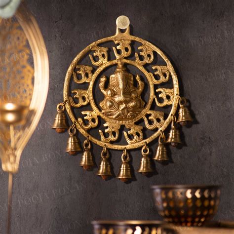 Buy Aesthetic Ganesha Om Bell Hanging Online in India - Mypoojabox.in