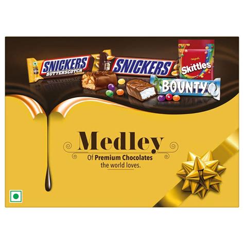 SNICKERS Medley Assorted Chocolates Gift Pack (Snickers, Bounty, M&M’s ...