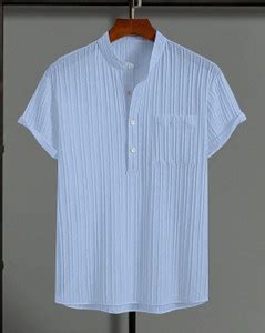 METRONAUT Men Self Design Casual Light Blue Shirt - Buy METRONAUT Men ...