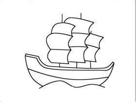 我要画个船,儿童简笔画小船,船怎么画才好看_大山谷图库