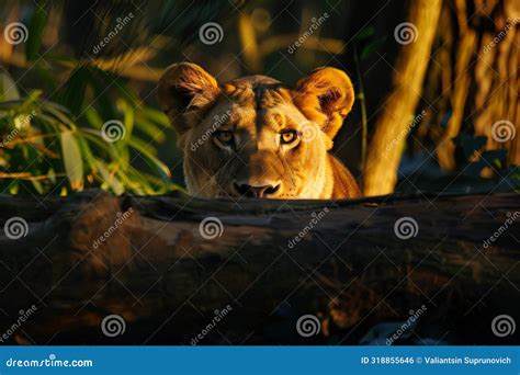 Roaring Lioness in Mara, Iconic Image of Power in Wilderness. Black and ...
