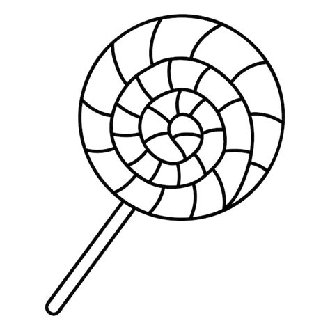 Doodle lollipop cartoon element vector sketch illustration black ...