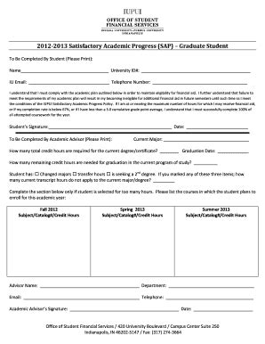 2012-2013 SAP Appeal Form - Graduate Student - Fill Out, Sign & Share ...