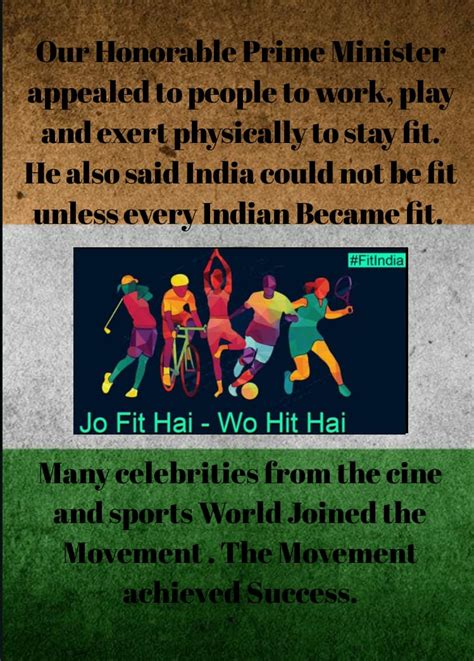 Fit India Movement - Posters by NCC cadets ~ Fit India Movement