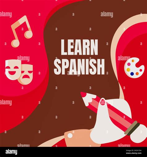 Writing displaying text Learn Spanish. Word Written on Translation ...