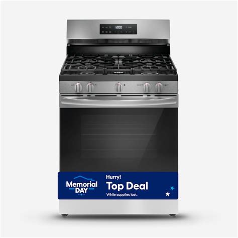 Frigidaire 30-in 5 Burners 5.1-cu ft Steam Cleaning Freestanding ...