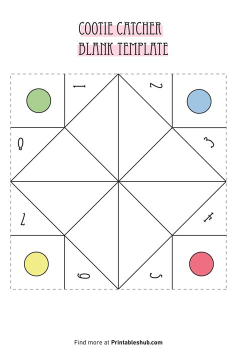 Free Printable Blank Cootie Catcher Templates [PDF Included ...