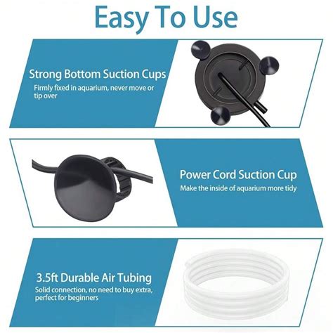 Aquarium LED Air Bubble Stone Disk Bubble Light 2 Inch With 6 Dazzle ...