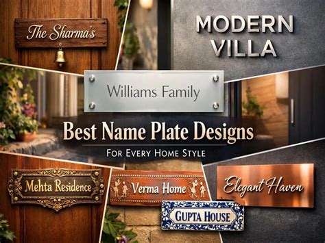 10 Best Name Plate Designs for Every Home